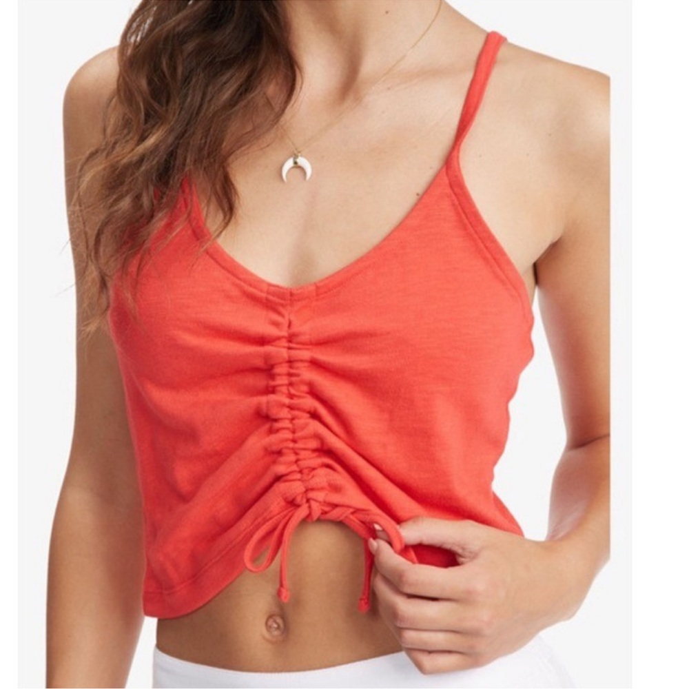 Roxy Flirty Feels V-Neck Tank Top Hibiscus Size XL
